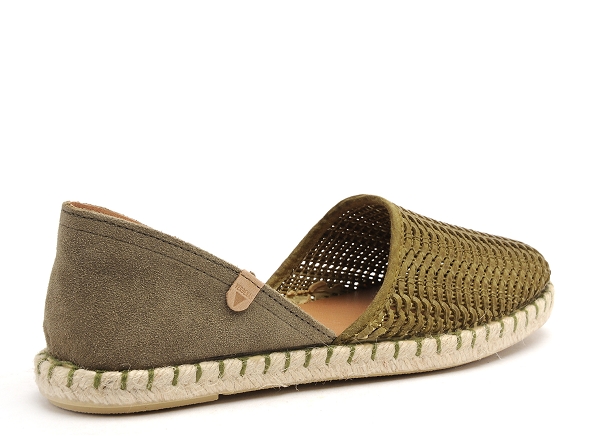 Verbenas ballerines femme carmen tresse kaki