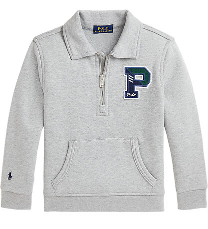 Polo Ralph Lauren Sweatshirt m. Reißverschluss - Grau Meliert m.