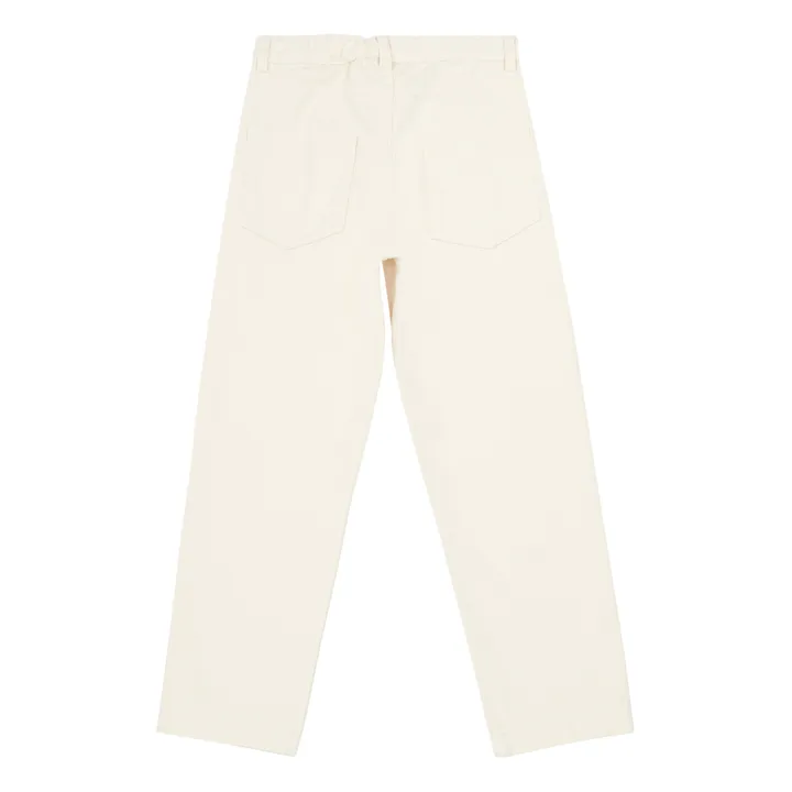 Poudre Organic Pantalon Slim Denim Coton Bio Carotte | Ecru