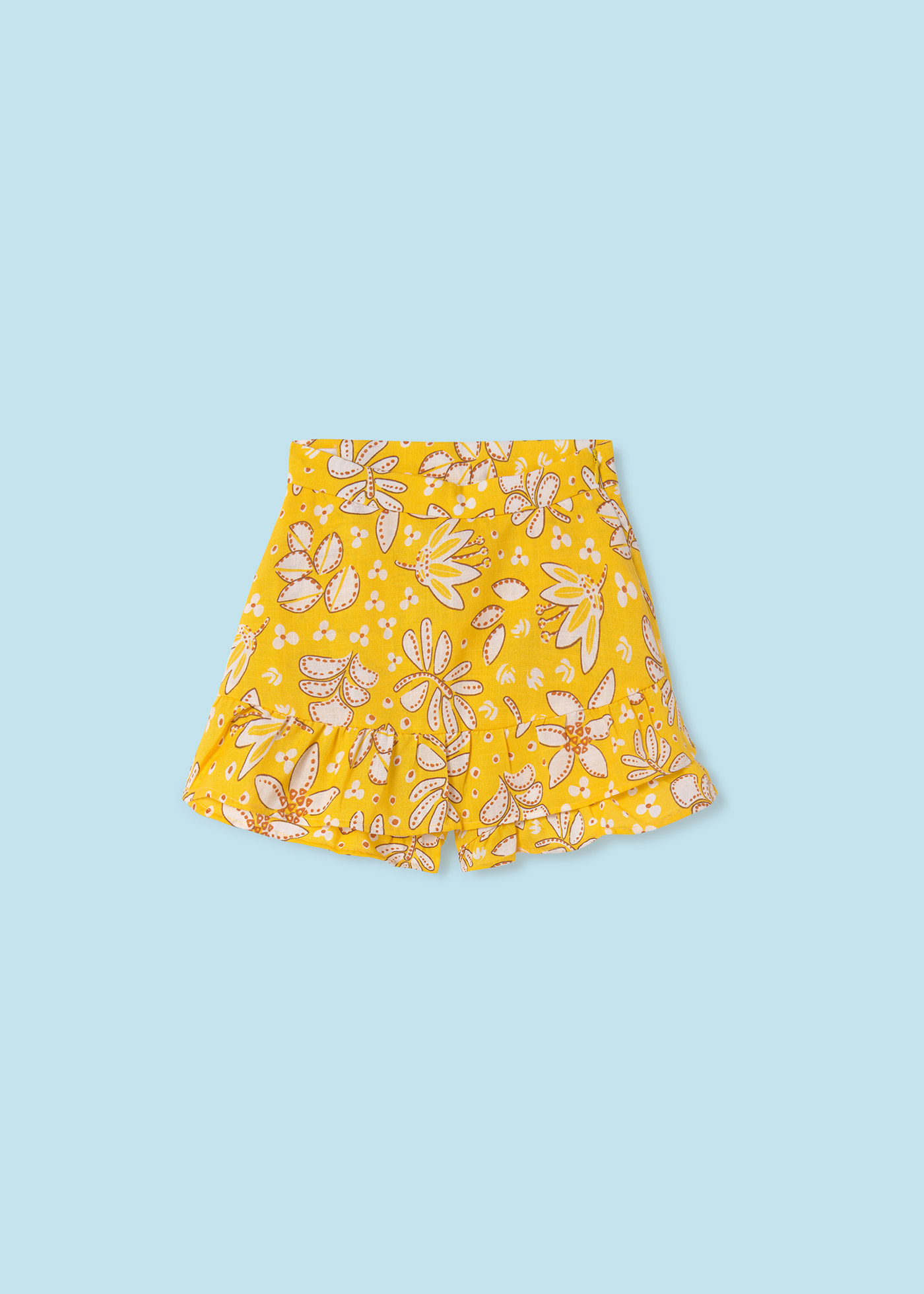 Saia-calça estampada para menina
