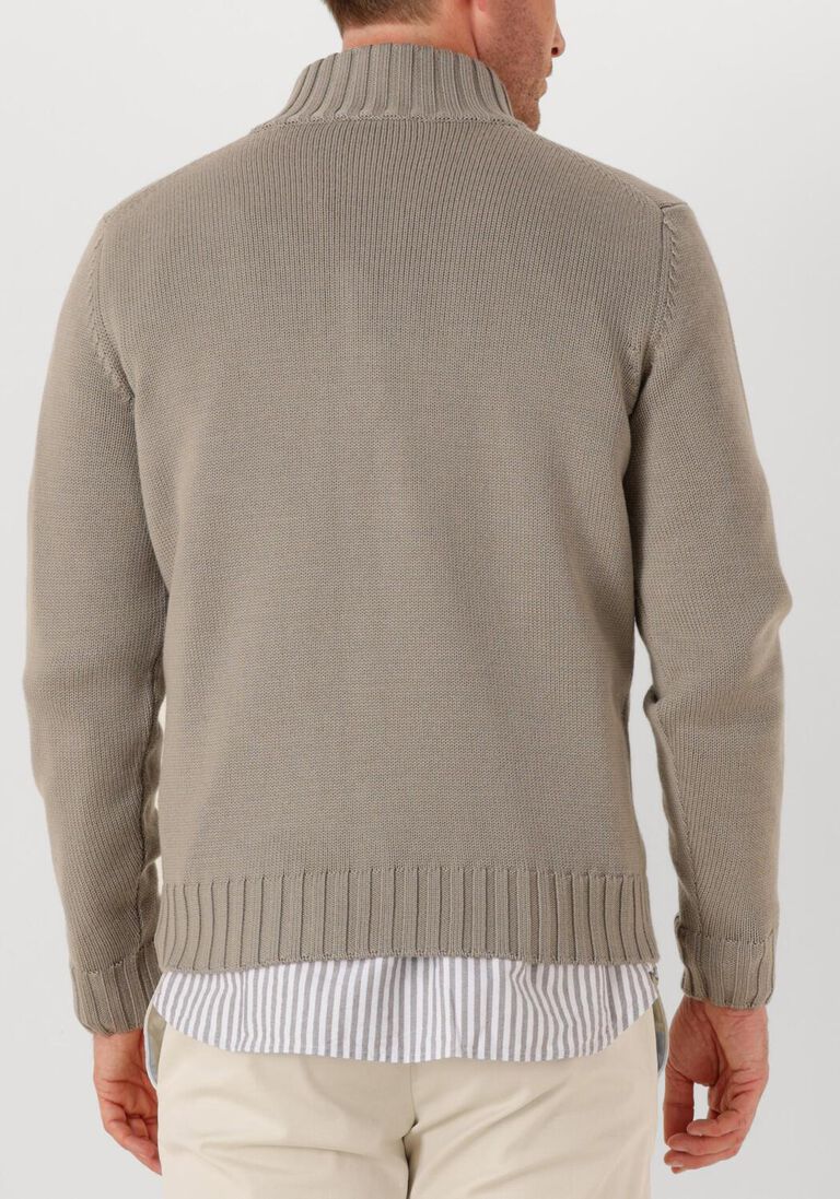 grijze filippo de laurentiis trui mezza zip ml