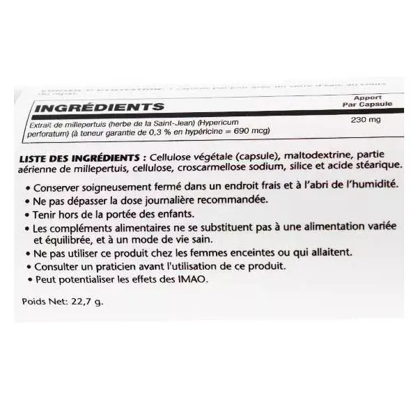 Solaray Erva de São João 230mg 60 Cápsulas Vegetais