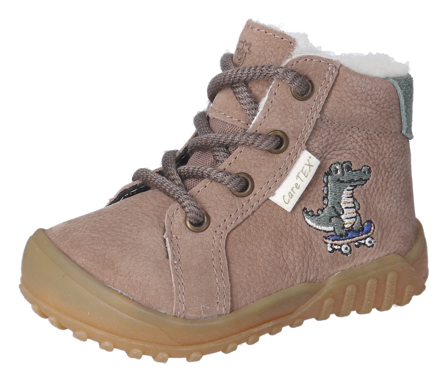 PEPINO by RICOSTA Lauflernschuh »Dusty WMS: weit«  Babystiefel, Winterschuh, Schnürstiefel mit wärmender Schurwolle