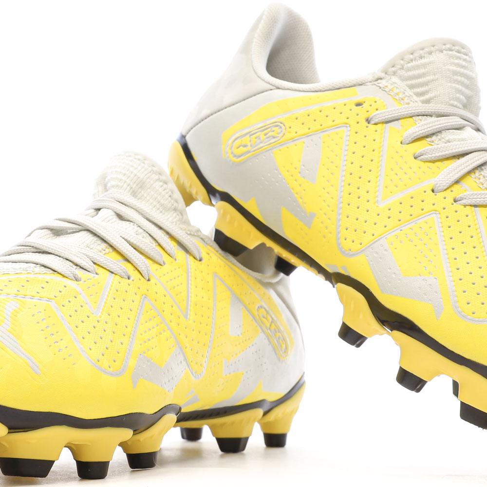 Puma Chaussures de Foot Jaune/Gris Garçon Puma Future Play FG/AG