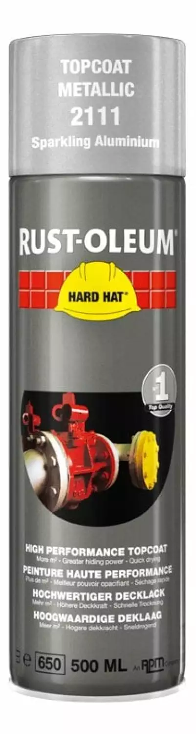 Rust-Oleum Hard Hat 2111 - fonkelend aluminium - 0,5L