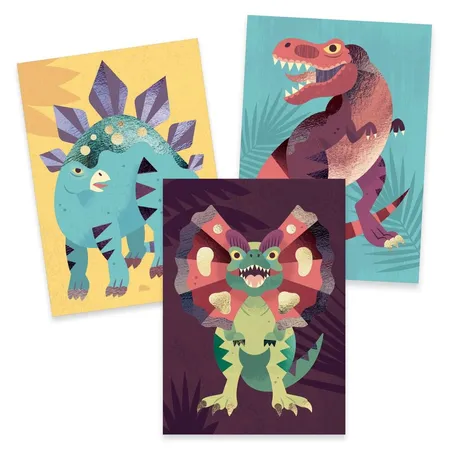 Djeco Metallfolie: Dinosaurier