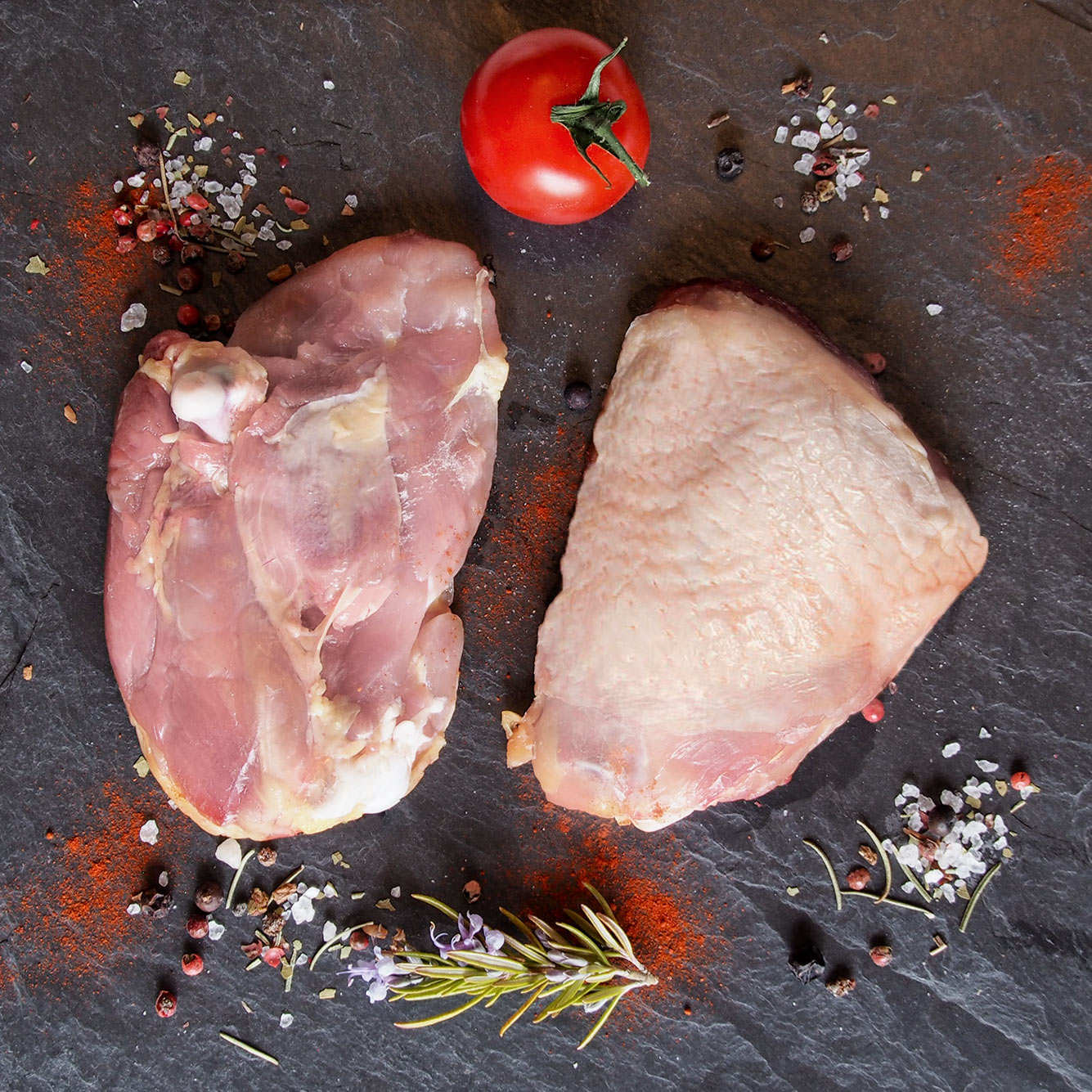 Hauts de cuisses de poulet de plein air de Lozère