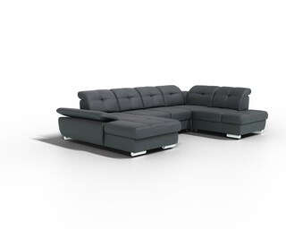 Wohnlandschaft Miguel 377x89-103x246 grau