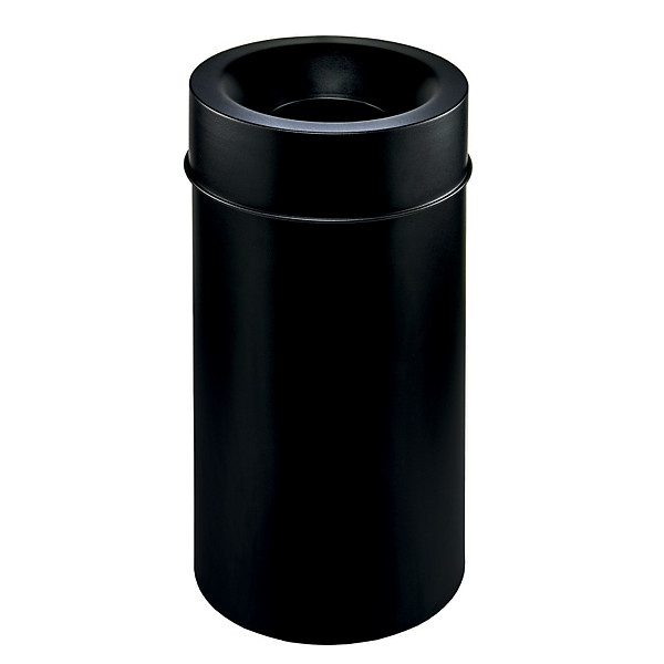 Corbeille anti-feu murale noire 50 litres