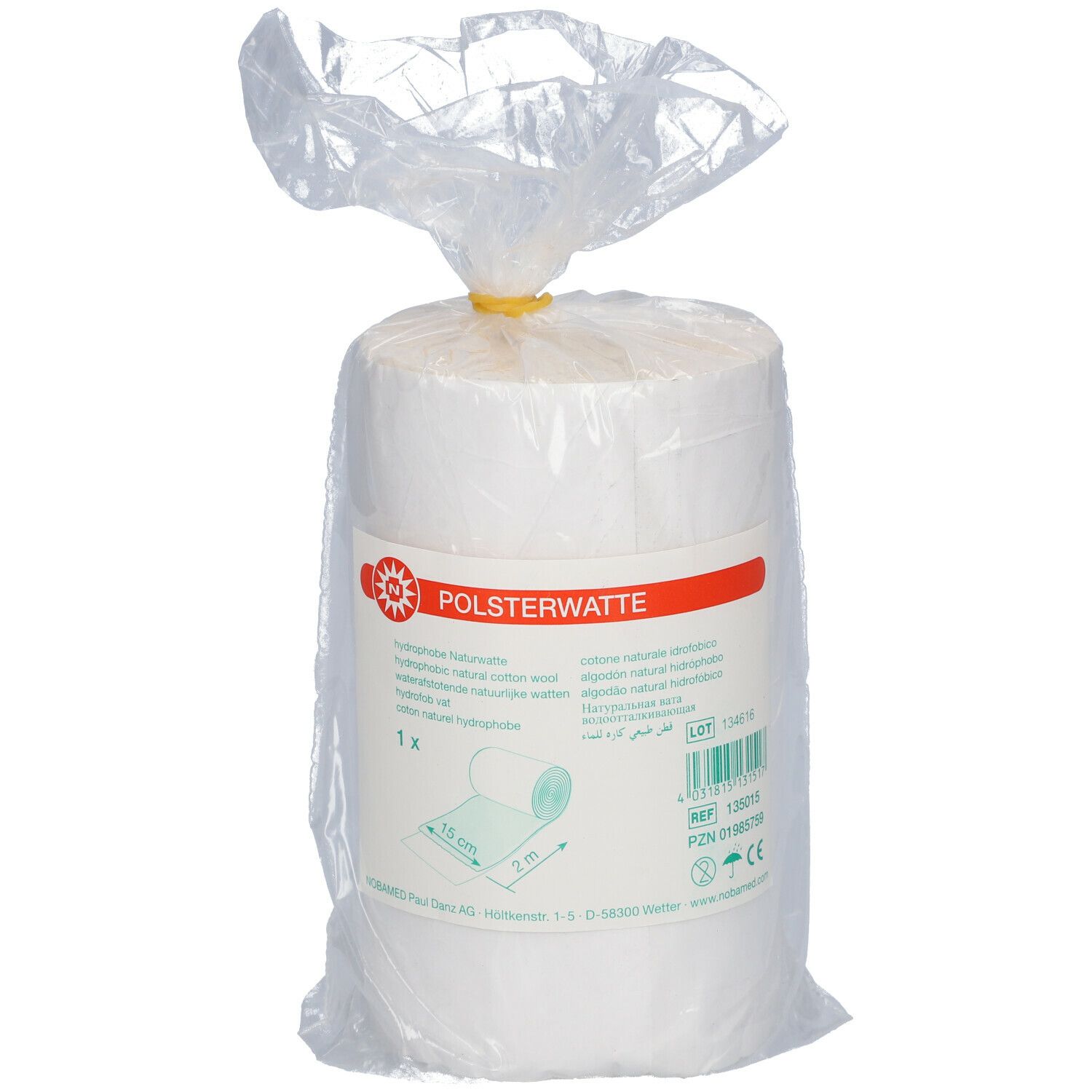 Nobamed® Polsterwatte gerollt 15 cm x 2 m