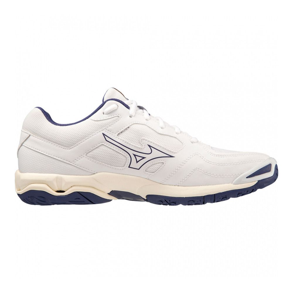 Mizuno WAVE PHANTOM 3 - Chaussures handball white/blueribbon/mp gold