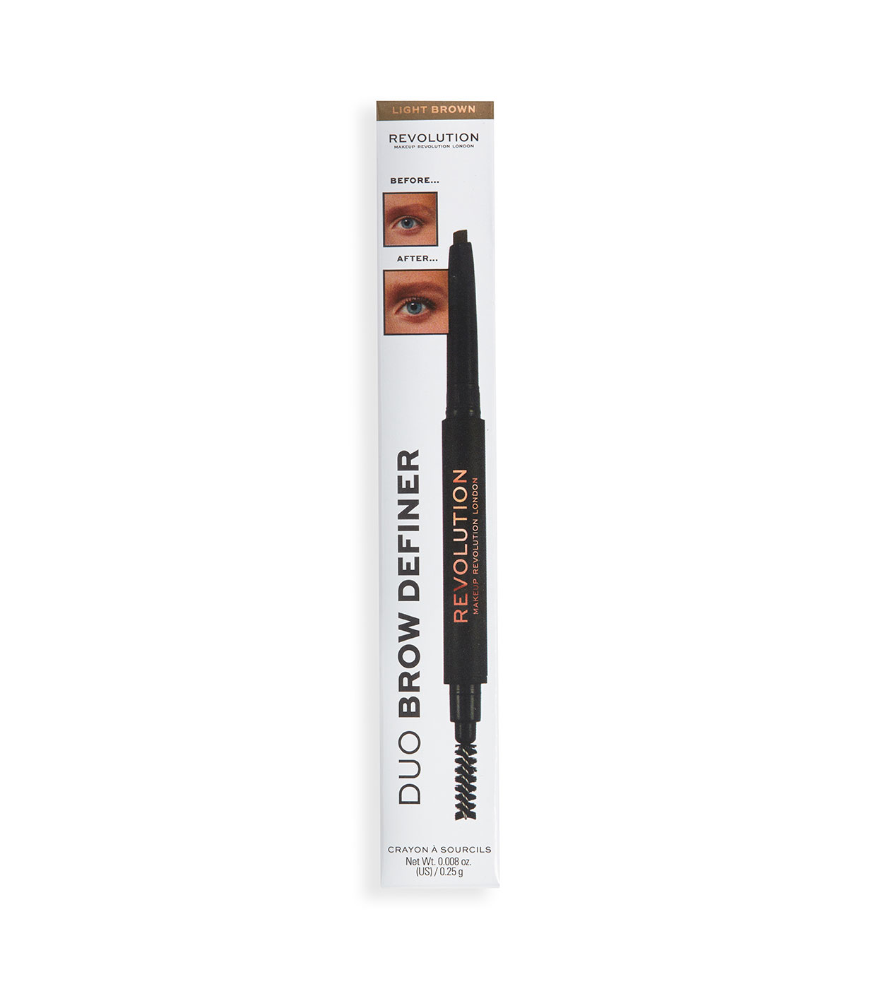 Revolution - Lápis de Sobrancelhas Duo Brow Definer - Light Brown