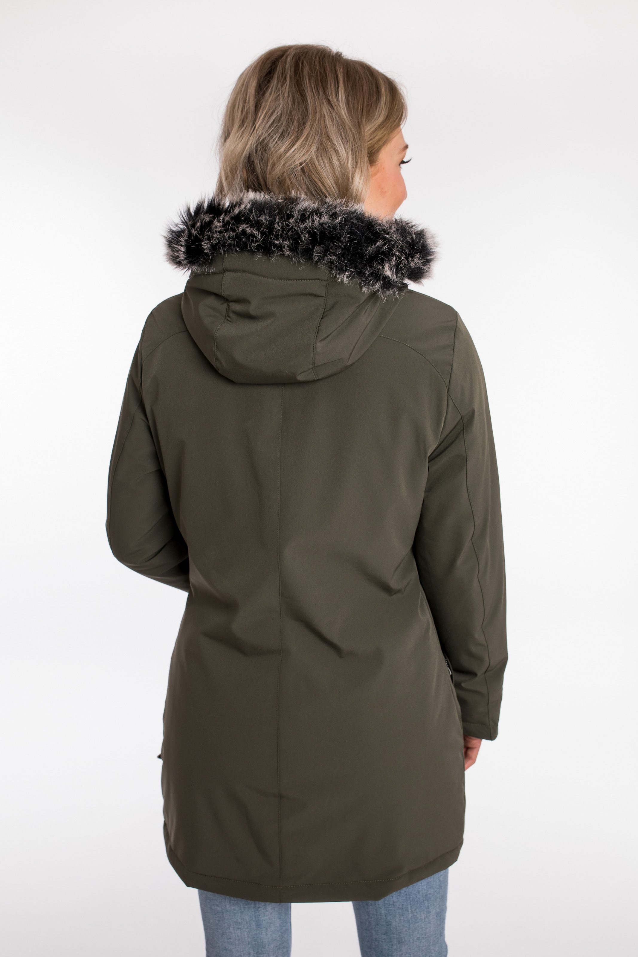 DEPROC Active Parka »DIAMOND PEAK Women« mit abnehmbarem Kunstfellbesatz