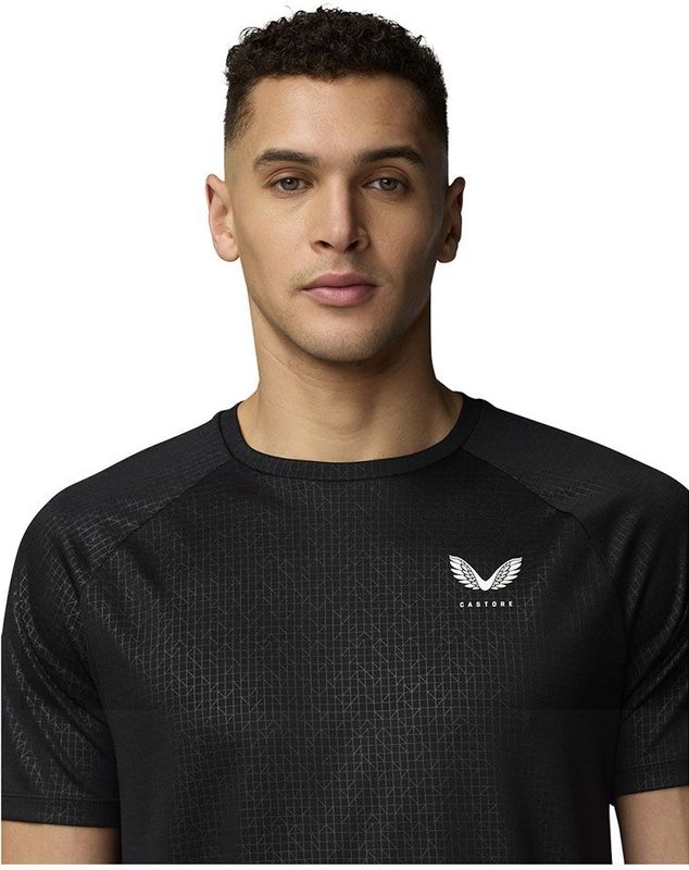 Castore - Short Sleeve T-Shirt - Zwart - Aertek-technologie