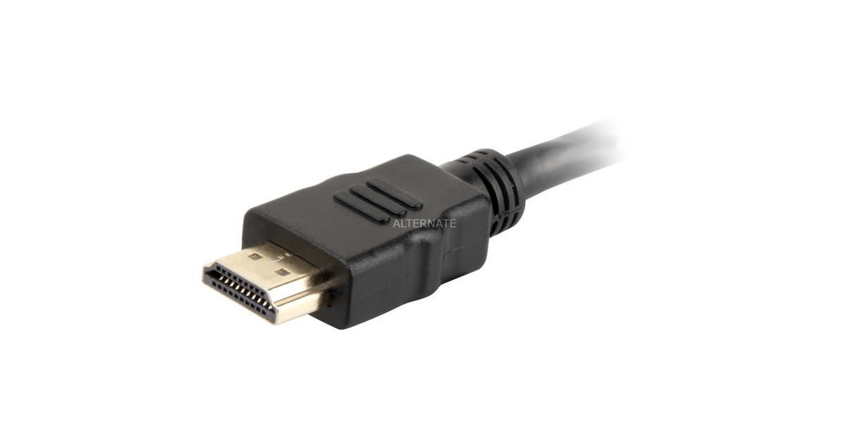 SharkoonHigh Speed HDMI kabel met Ethernet  (Zwart, 10 meter, 4K, Verguld)