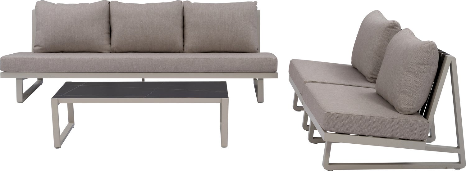Intratuin 5-zits loungeset Yara wit / grijs