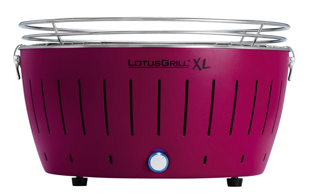 Tischgrill XL, Pflaumenlila, Ø 40.5 cm<br>Grillieren mit Holzkohle auch auf dem Balkon