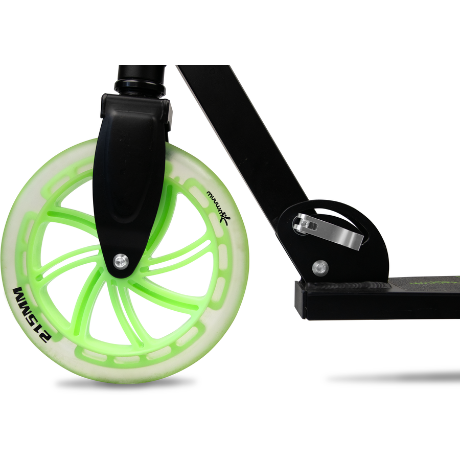 muuwmi Lights Aluminium Scooter GLOW 215 mm, mit Leuchtrollen und Glow-Effekt