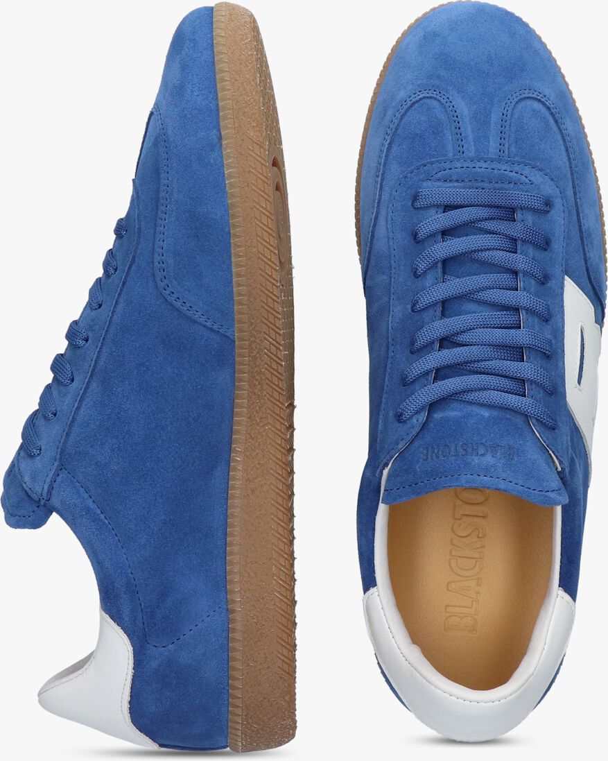 blauwe blackstone lage sneakers lime wren