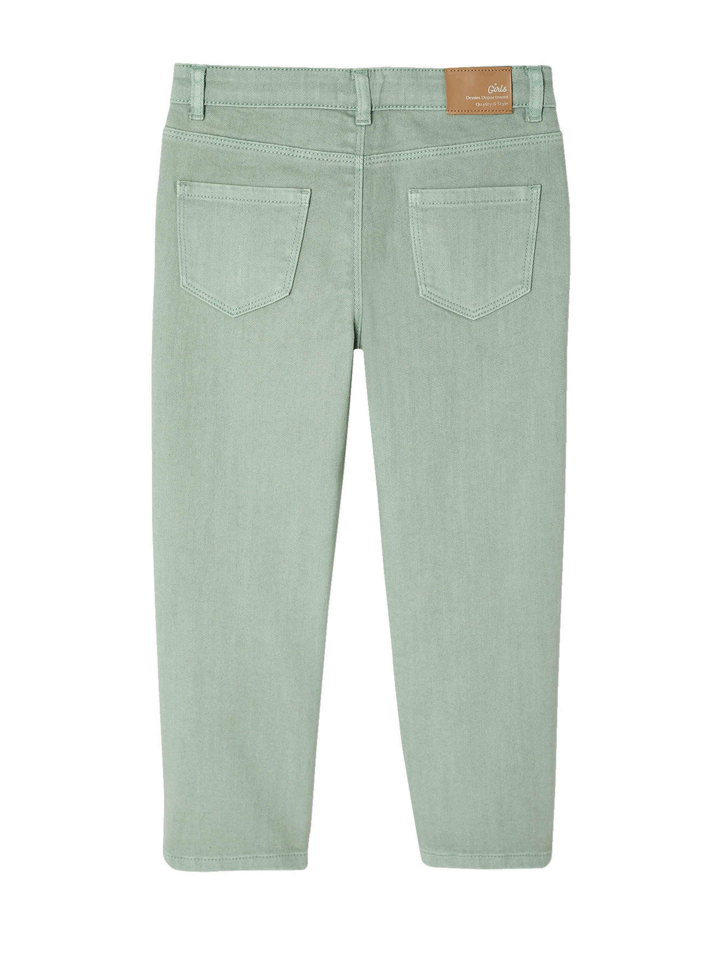 Vertbaudet Mädchen Slim-Fit-Hose, Hüftweite COMFORT salbeigrün