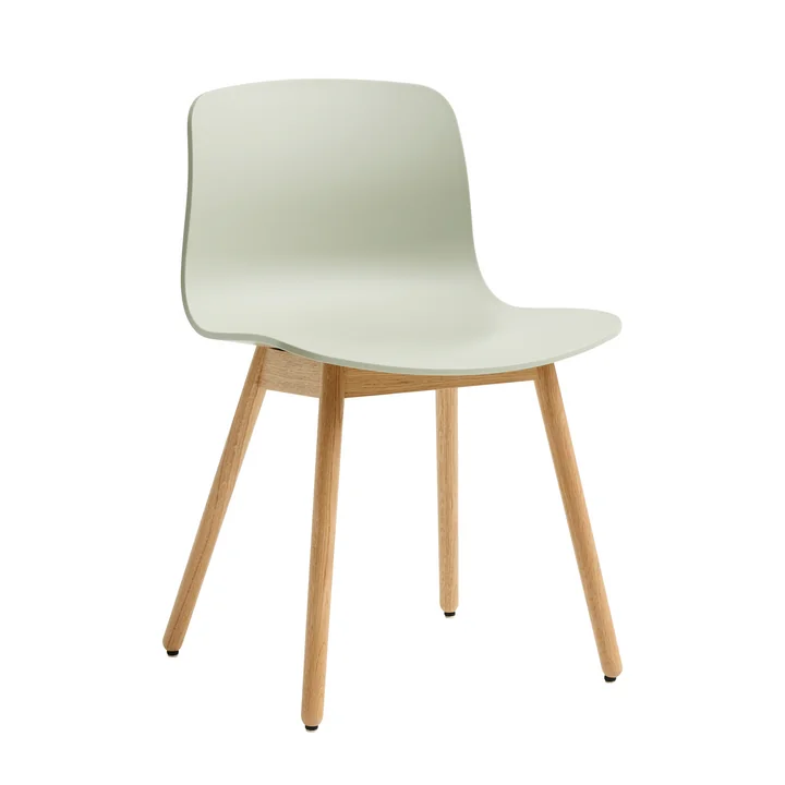 HAY - About A Chair AAC 12, Eiche lackiert / pastel green 2.0 (Kunststoffgleiter)