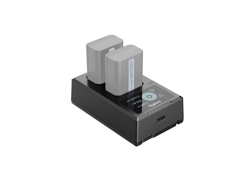 Smallrig Ladegerät Sony NP-FW50 Kompaktes, duales Ladegerät mit LCD-Display