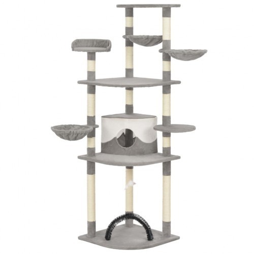 Arranhador de sisal cinza para gatos
