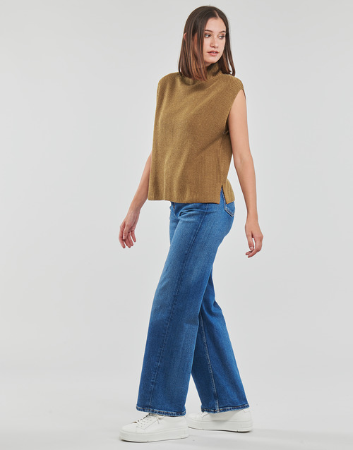 Esprit - FLAT KNITTD TOP - CARAMEL