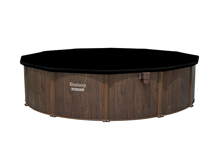 Piscine tubulaire bois rond Hydrium Bestway ⌀550 x H.130 cm