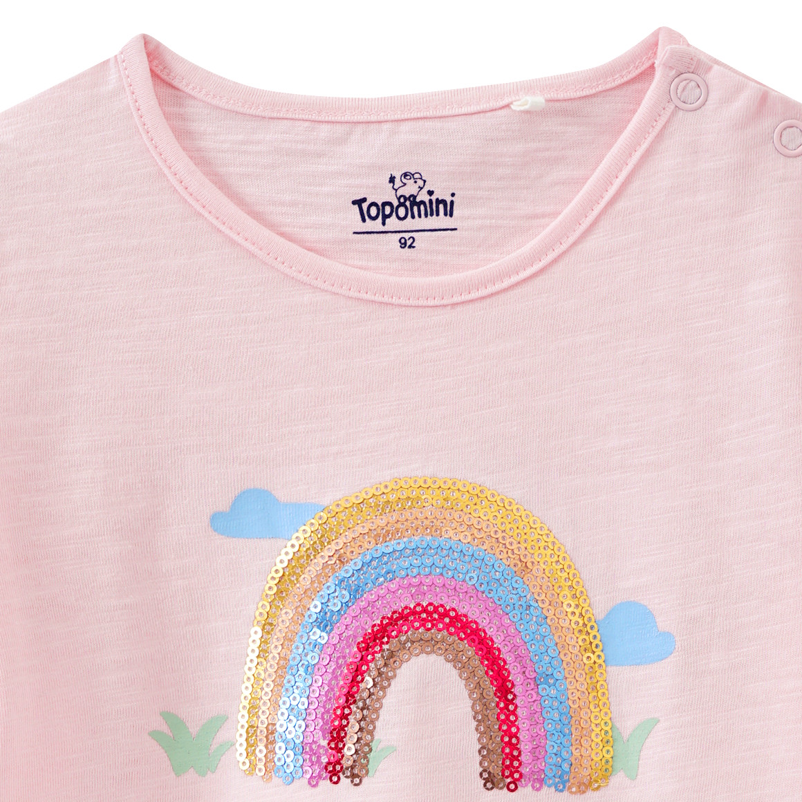 Topomini Baby T-Shirt mit Pailletten rosa