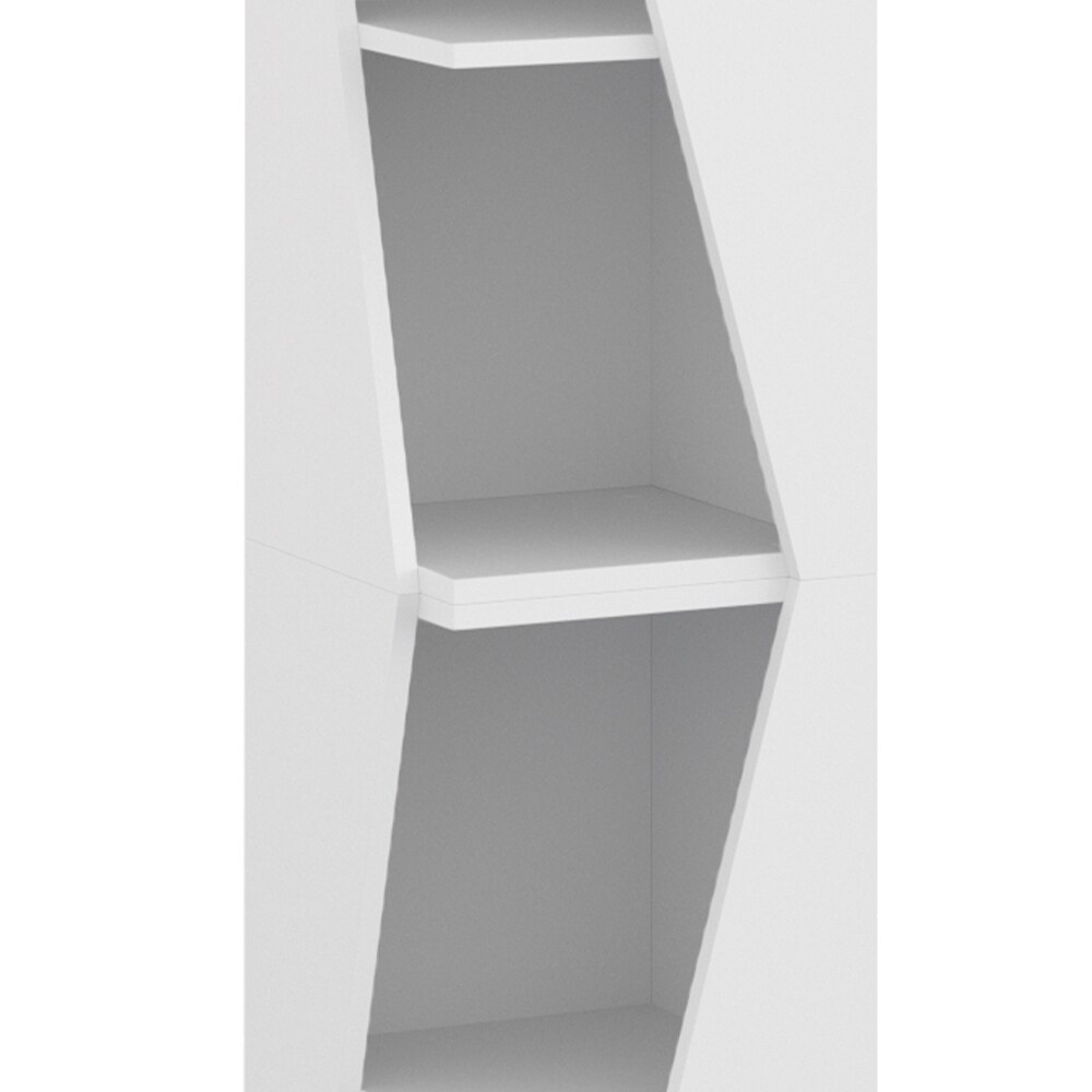Vicco Badregal Benno 2er-Set, 31,6 x 70,5 cm, Weiß, 3 Ablagen, schmal, Badezimmer