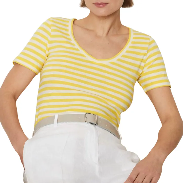 Marc O'Polo Striped V-neck Shirt Dames