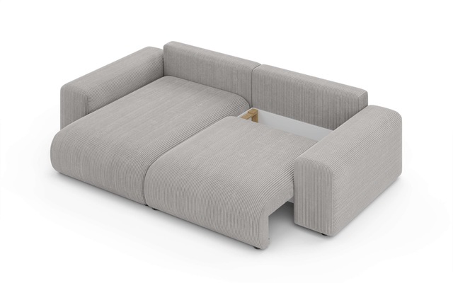 Home affaire Ecksofa »LAKESIDE mit Bettfunktion und Bettkasten, B/T/H 257/166/84 cm« L-Form, Recamiere beidseitig montierbar, mit Wellenunterfederung