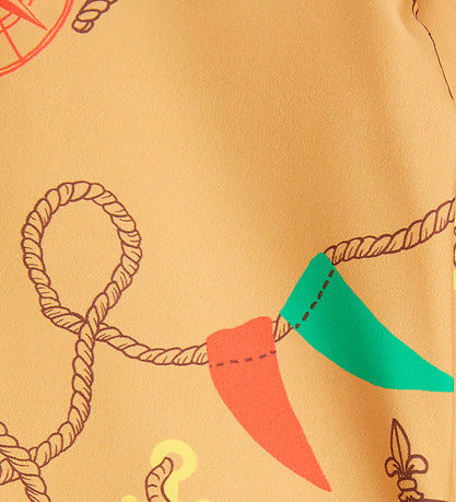 Mini Rodini Bådebluse - UV50+ - Nautical Aop - Beige
