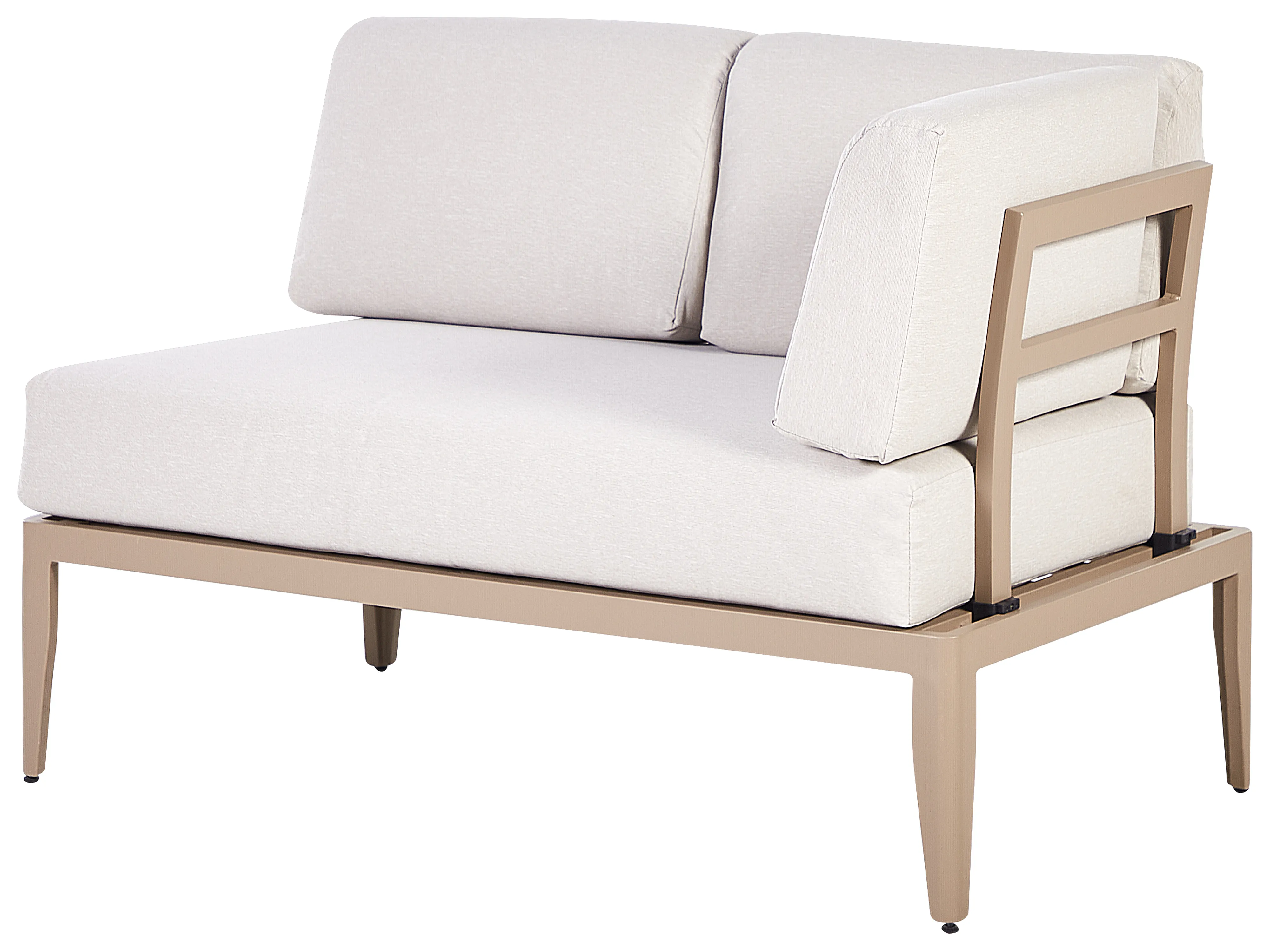 Tuin hoekloungeset met tafel 6-zits RIMA III linkszijdig modulair Metaal Lichtbeige