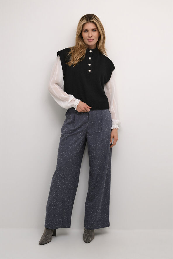 Cream CRJangle Knit Slipover Pitch black