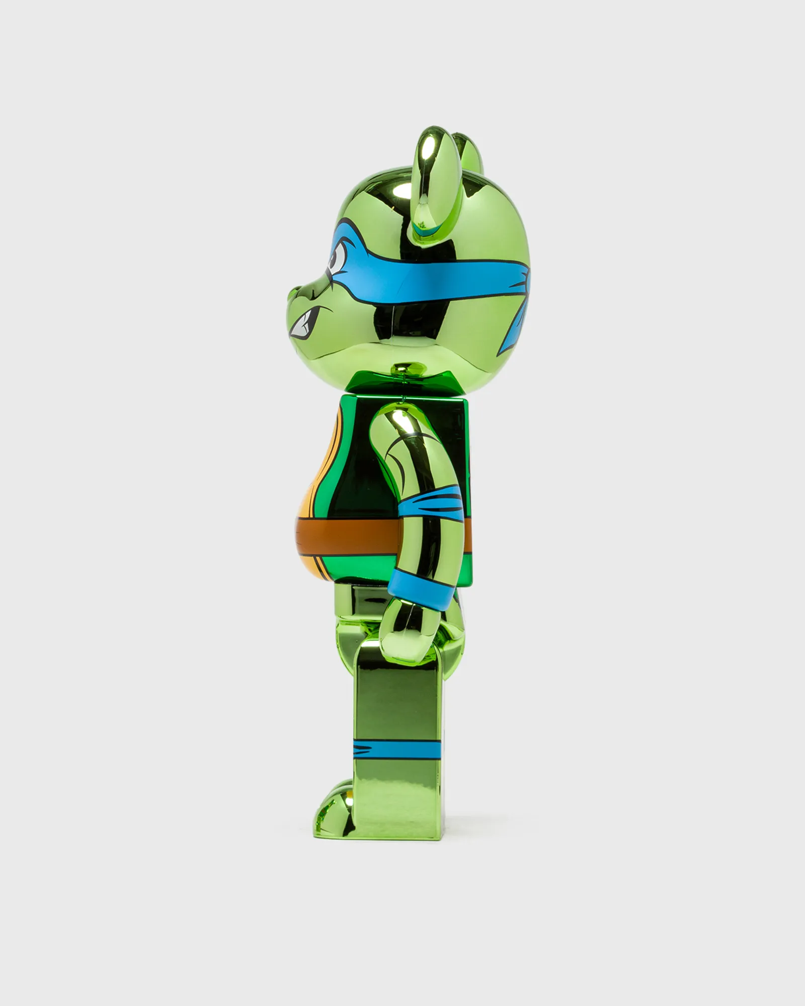MEDICOM BEARBRICK 1000% TMNT LEONARDO CHROME