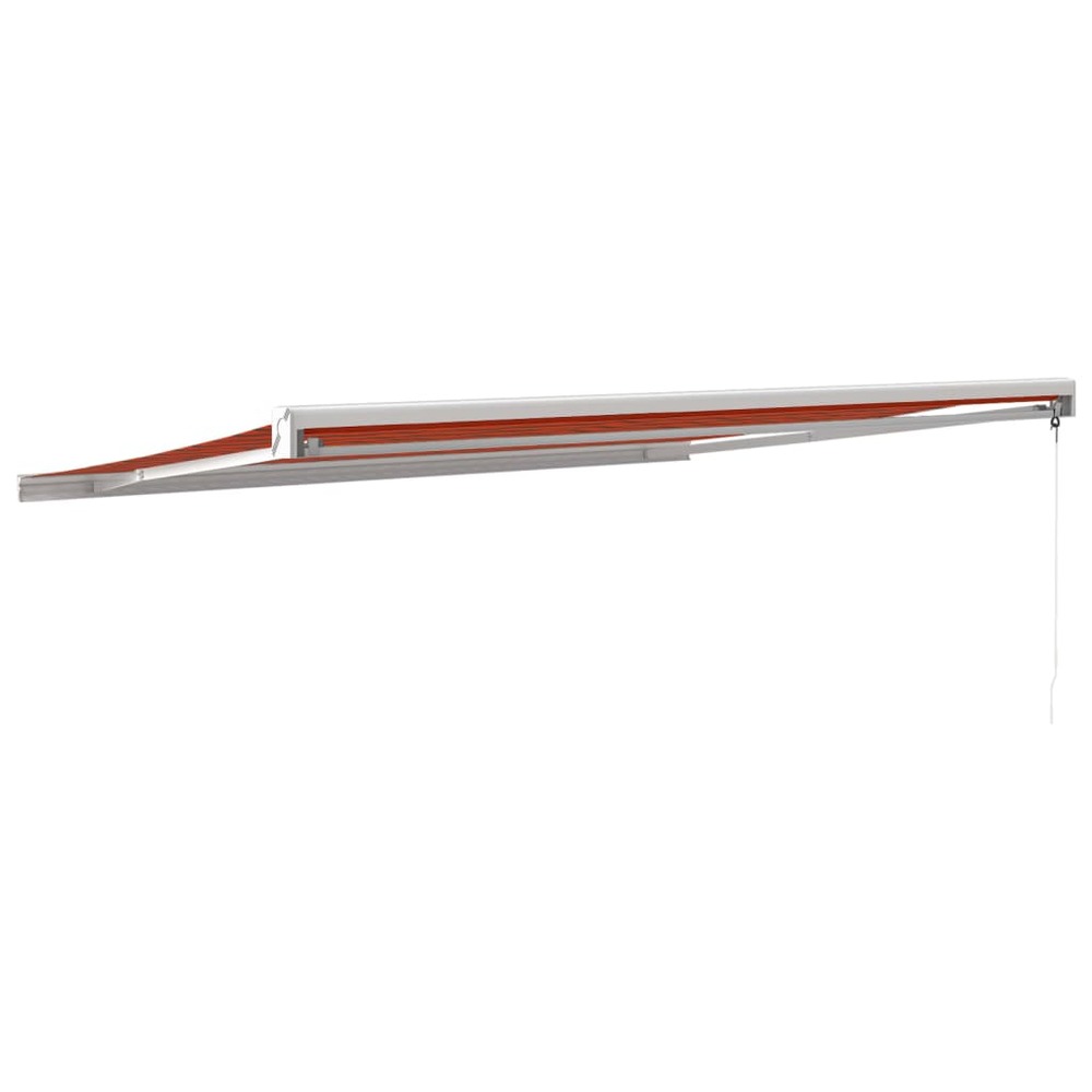 Auvent rétractable orange et marron 4x3 m tissu et aluminium