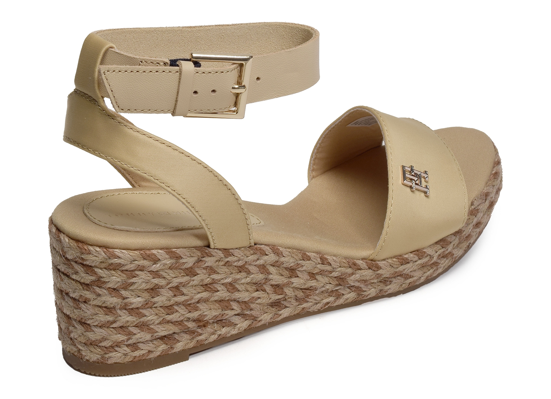 Colorful wedge satin sandal 7913 beige