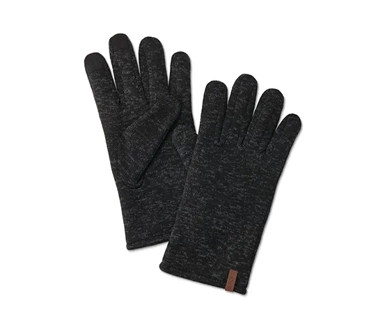 Strickfleece-Handschuhe, anthrazit meliert