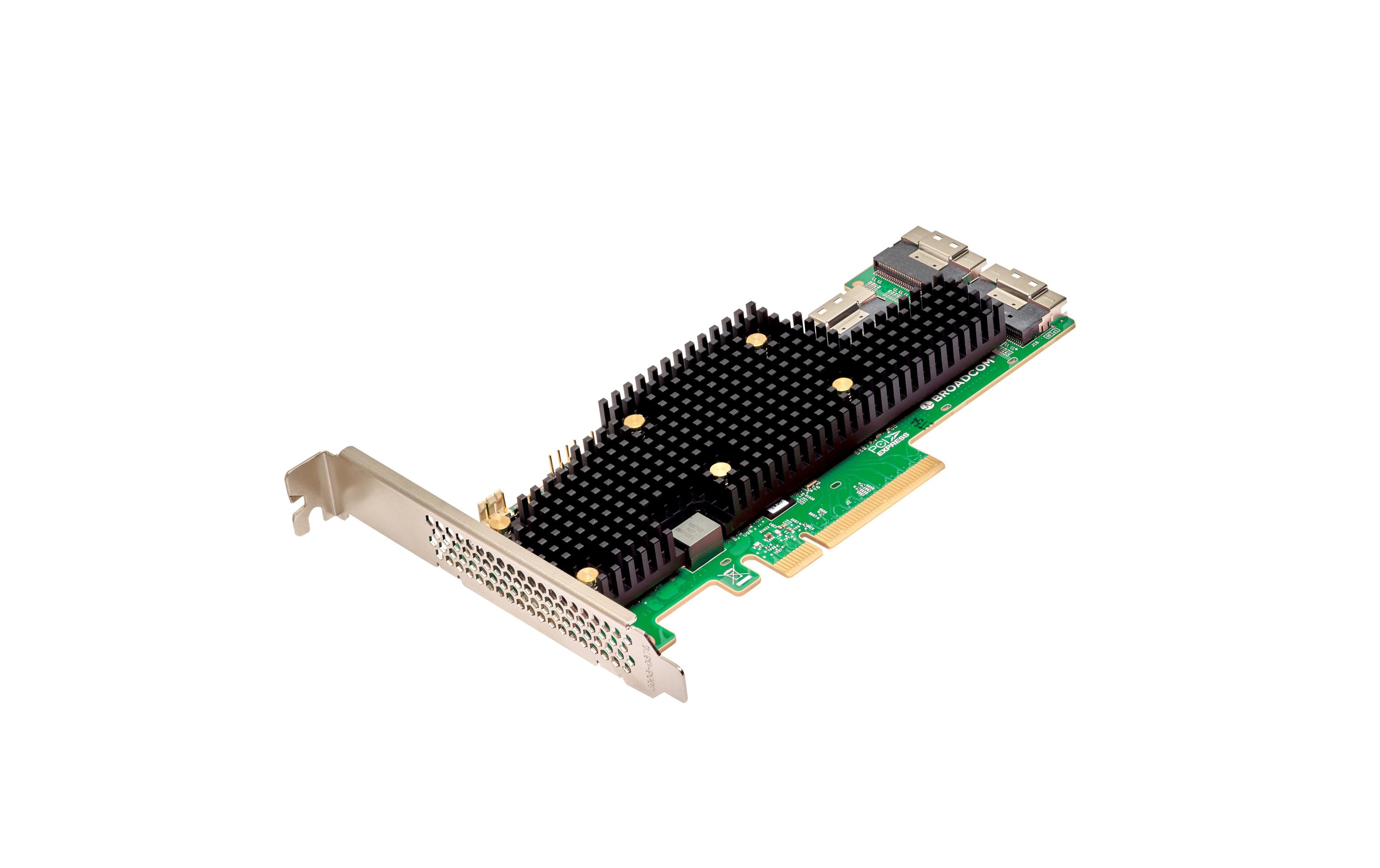 Host Bus Adapter 9600-24i<br>High-Port x8, PCIe 4.0 eHBA mit 24 internen Anschlüssen für hohe Leistung und erweiterte Konnektivität