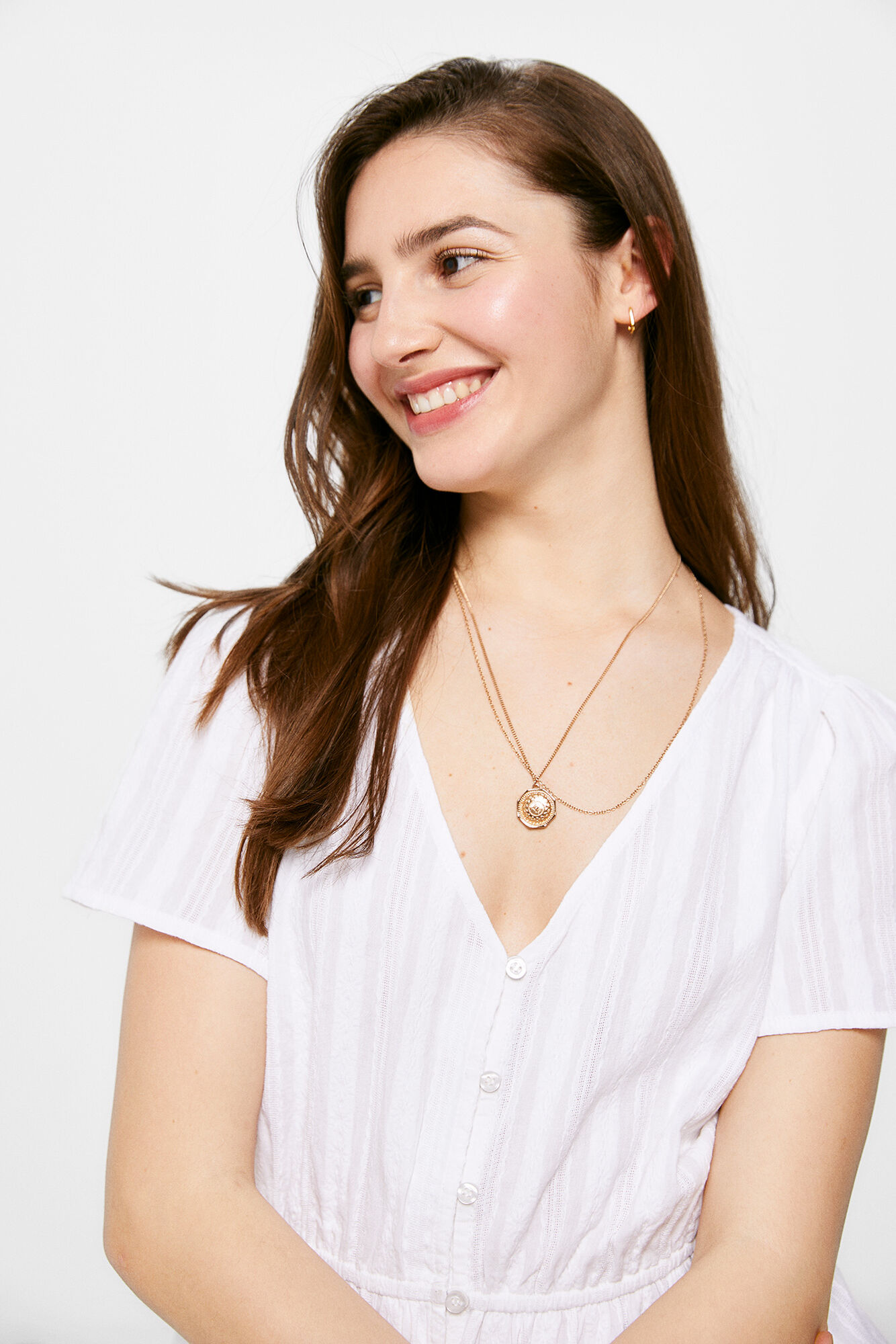 Blusa peplum de algodão