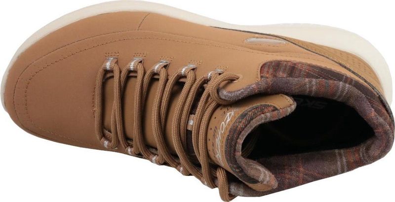 Skechers - Ultra Flex Just Chill - Leren Enkellaarsjes - Bruin - Casual