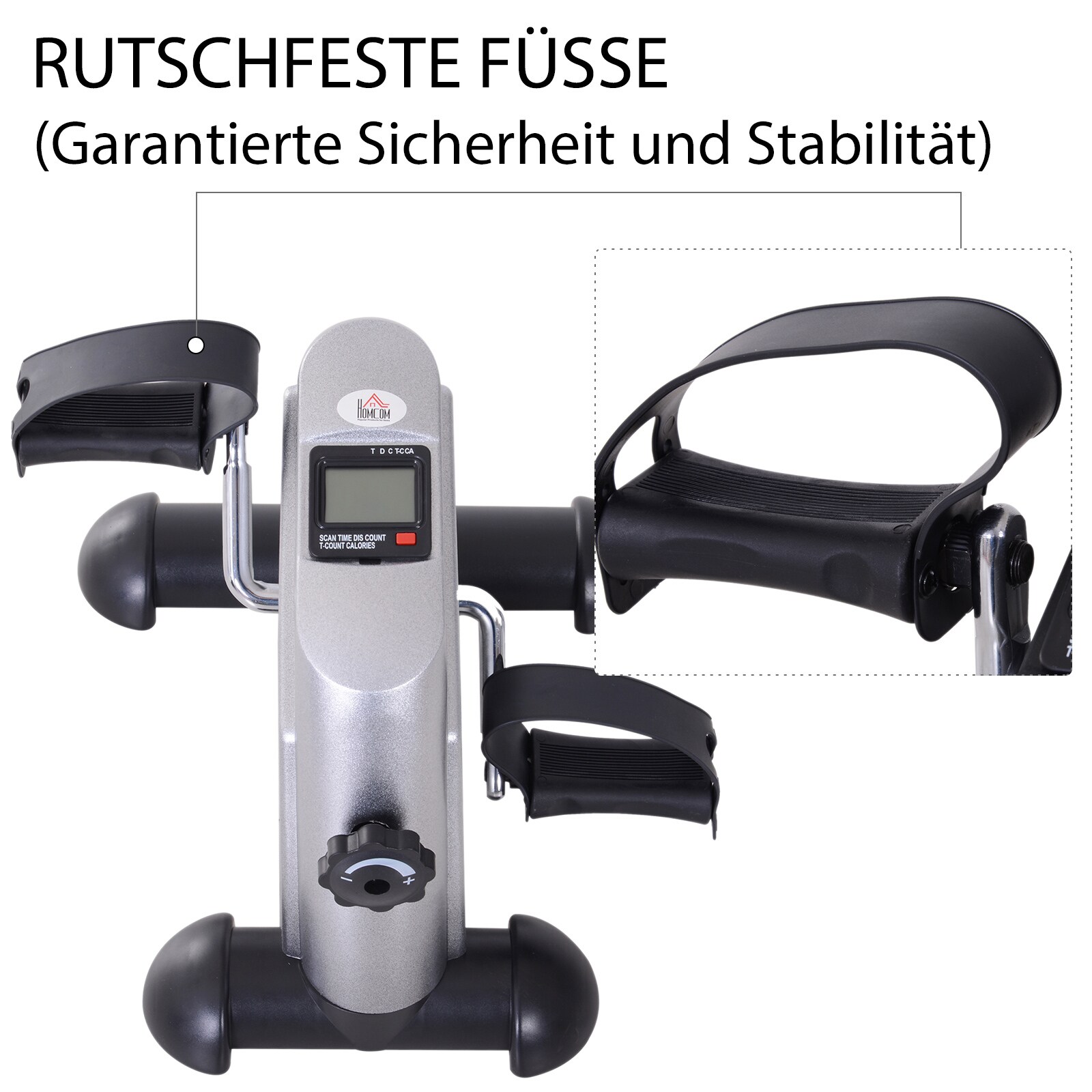 HOMCOM Pedaltrainer mit LCD-Display 39 x 40 x 31 cm (BxTxH)