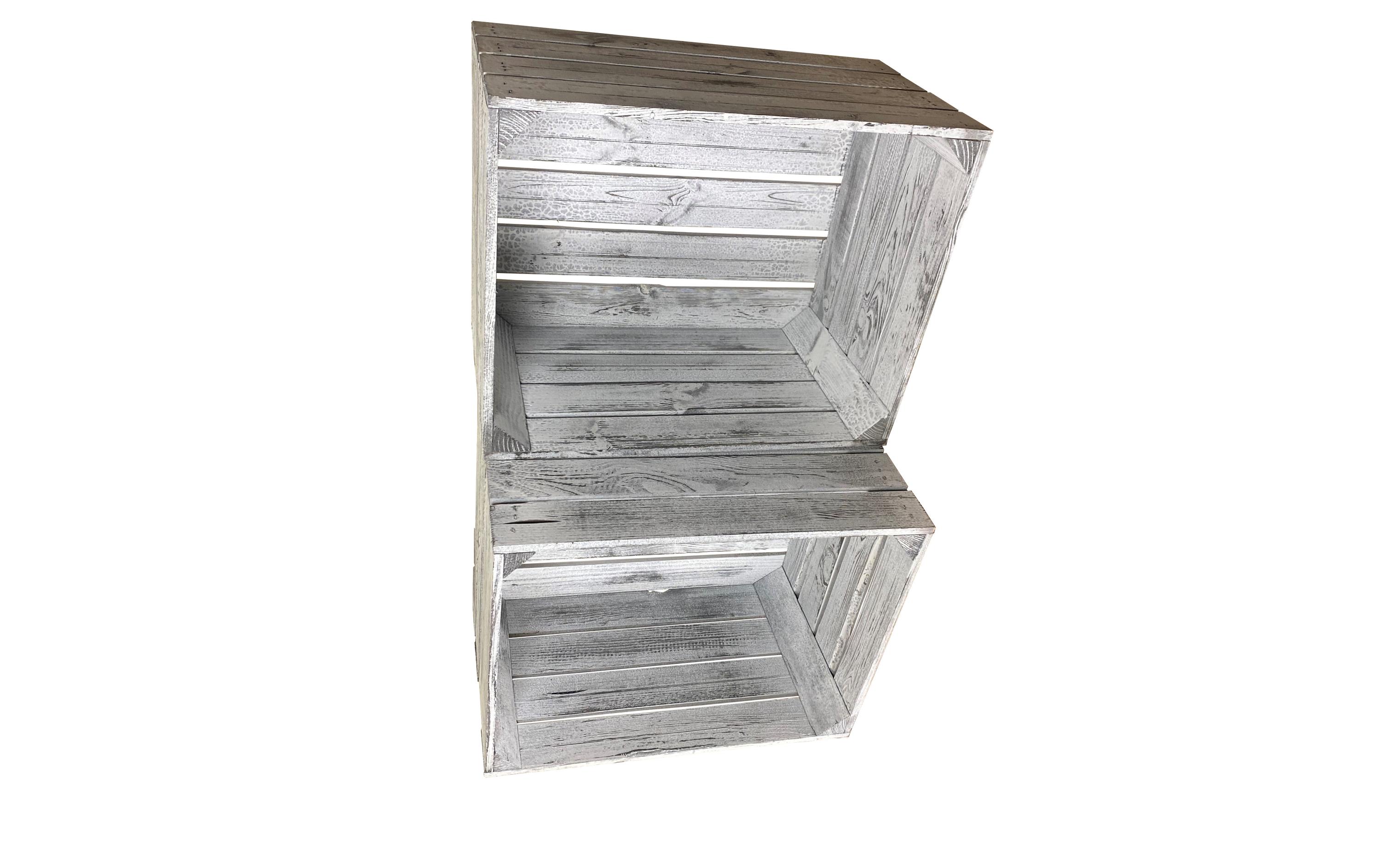 Holzharasse Vintage Shabby Weiss 40 x 50 cmObstharasse Vintage