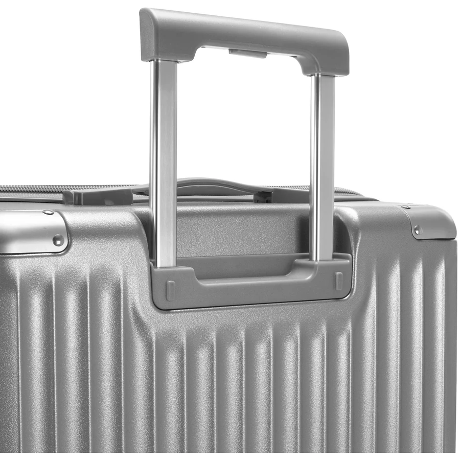 Heys Luxe Trunk - 4-Rollen-Trolley 76 cm erw. silver