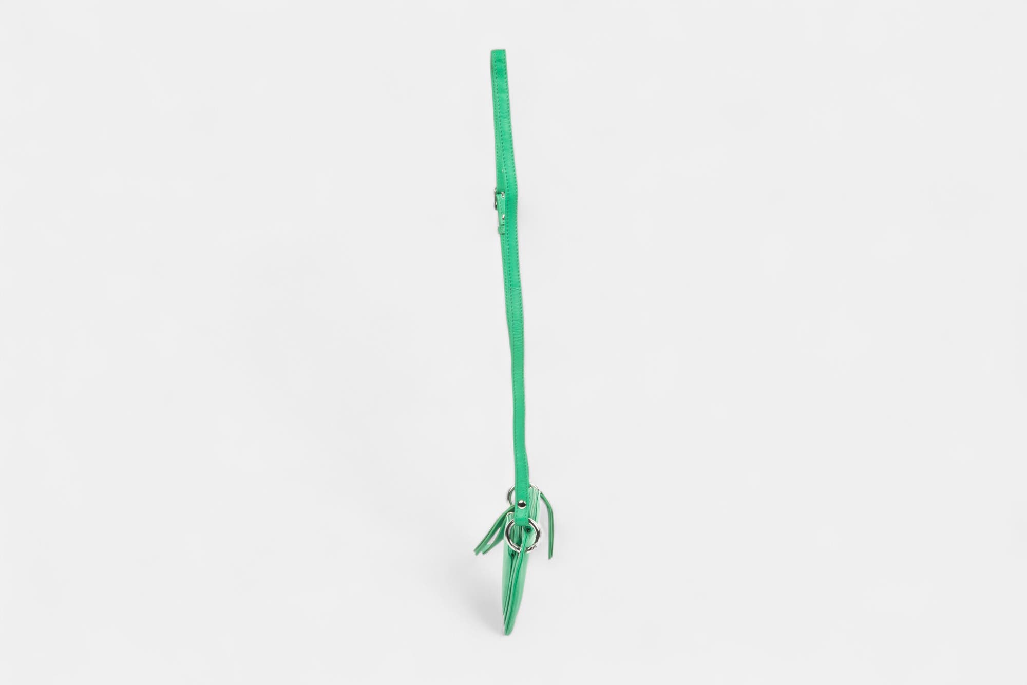 Sac bandoulière en cuir vert