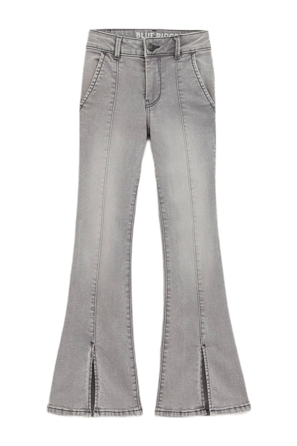 WE Fashion high waist flared jeans light grey denim