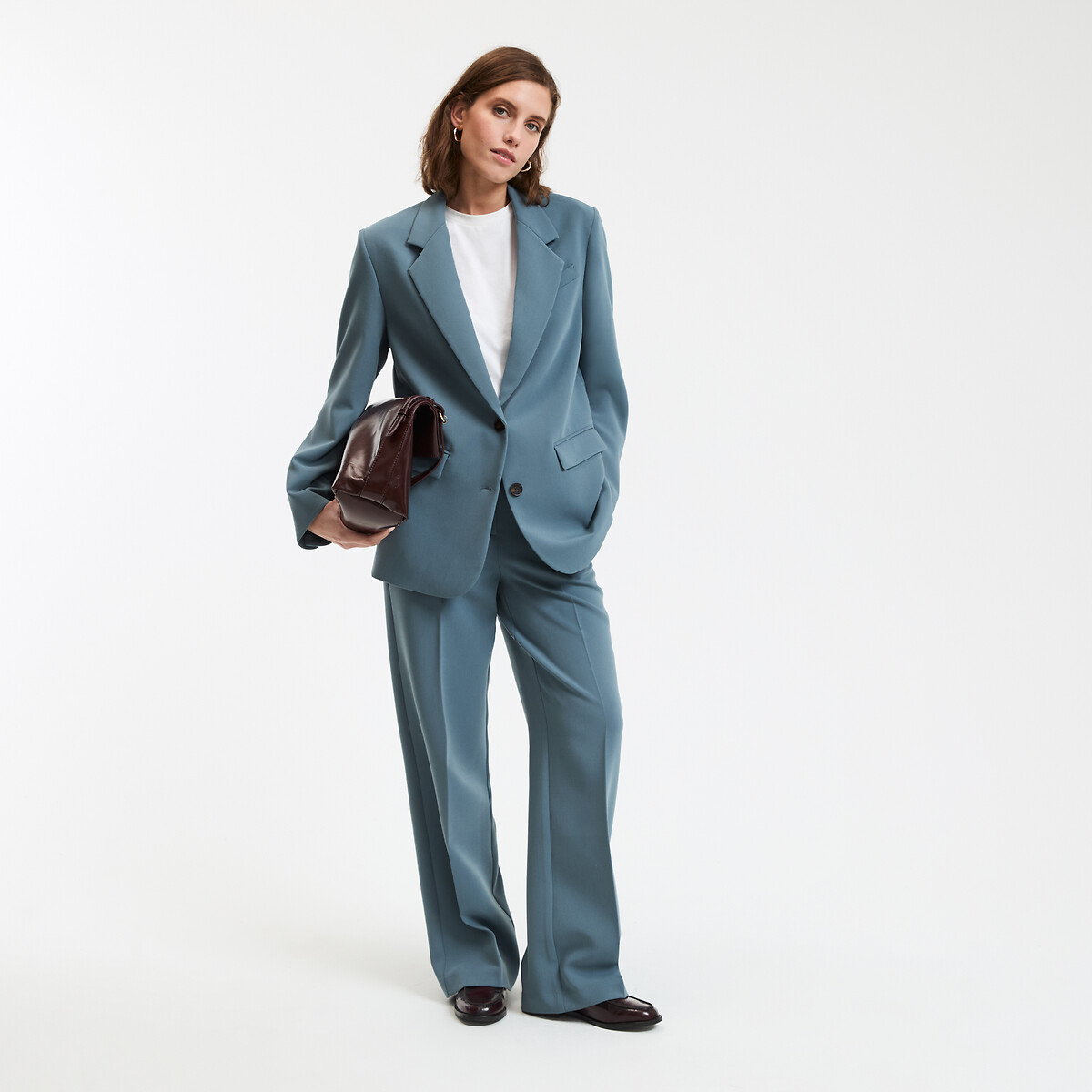 COLEÇÕES LA REDOUTE<br>Blazer de corte slim com uma única fileira de botões