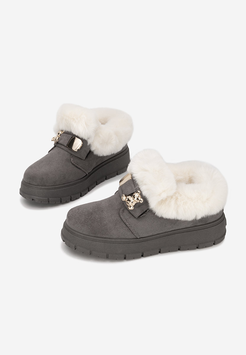 Bottines doublées femme grise Amilce